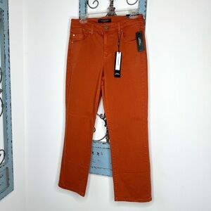 Liverpool Kennedy Crop Straight Pants, Orange/Rust Color, NWT